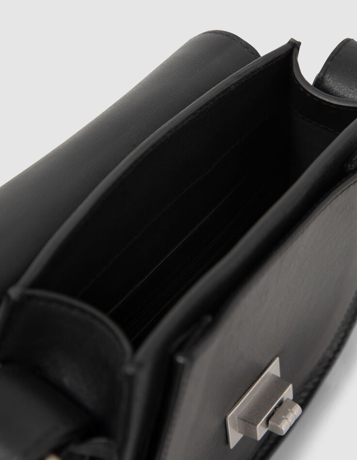 Schwarze Damenledertasche The Small Waiter mit Ziernieten-6