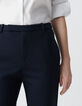 Marine geklede flare broek milanotricot Dames-9