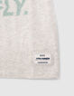 Camiseta beige algodón ecológico mensaje goma niño-5