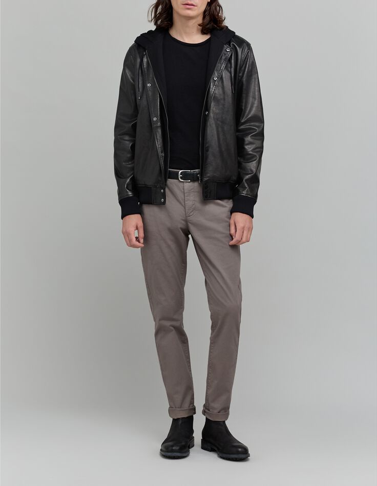 Heren SLIM kastanje chino broek-1