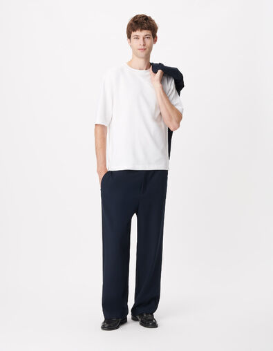 Dark blue wide-leg suit pants Men - IKKS