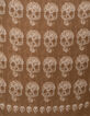 Pañuelo color avellana estampado calaveras mujer-3