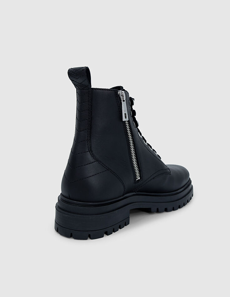 Rangers 1440 Leather Story noirs en cuir avec surpiqûres Homme-3