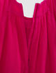 Vestido rosa vivo tejido gofrado plumetis niña-9