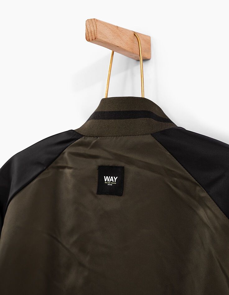 Bomber brons zwarte mouwen jongens-7