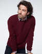 Men’s brick fluffy knit sweater-2