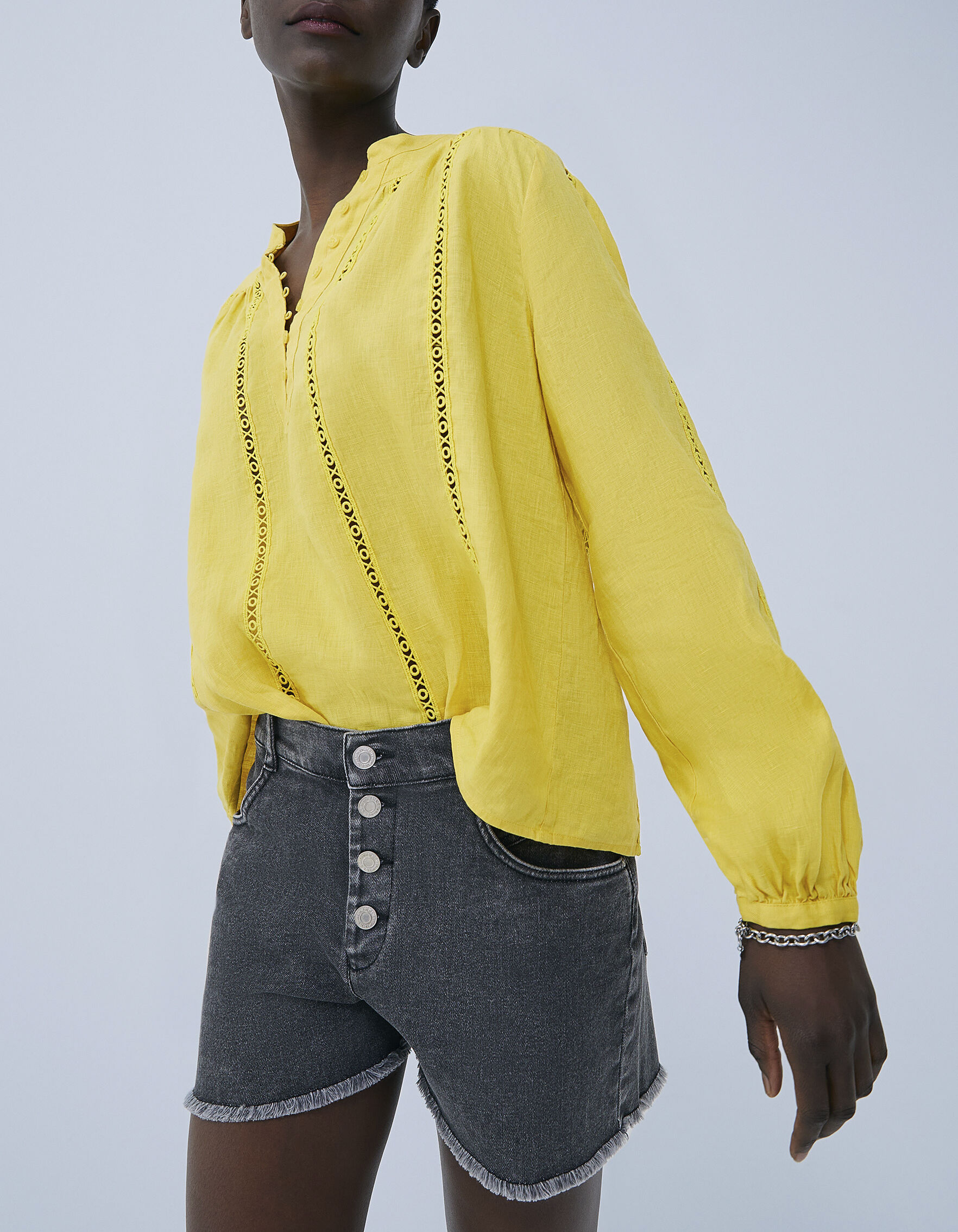 Blusa amarilla mujer shop