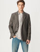 Blazer beige pata de gallo hombre-2