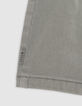 Short en jean kaki ceinture clous et oeillets fille-6