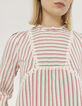 Blouse à rayures et galons de dentelle femme-3