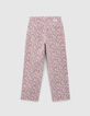 Lila WIDE LEG jeans flower power meisjes-3