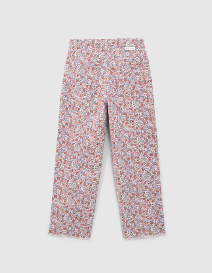 Lila WIDE LEG jeans flower power meisjes-3