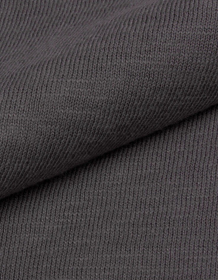 Pull gris tricot flamm&eacute; Homme-8