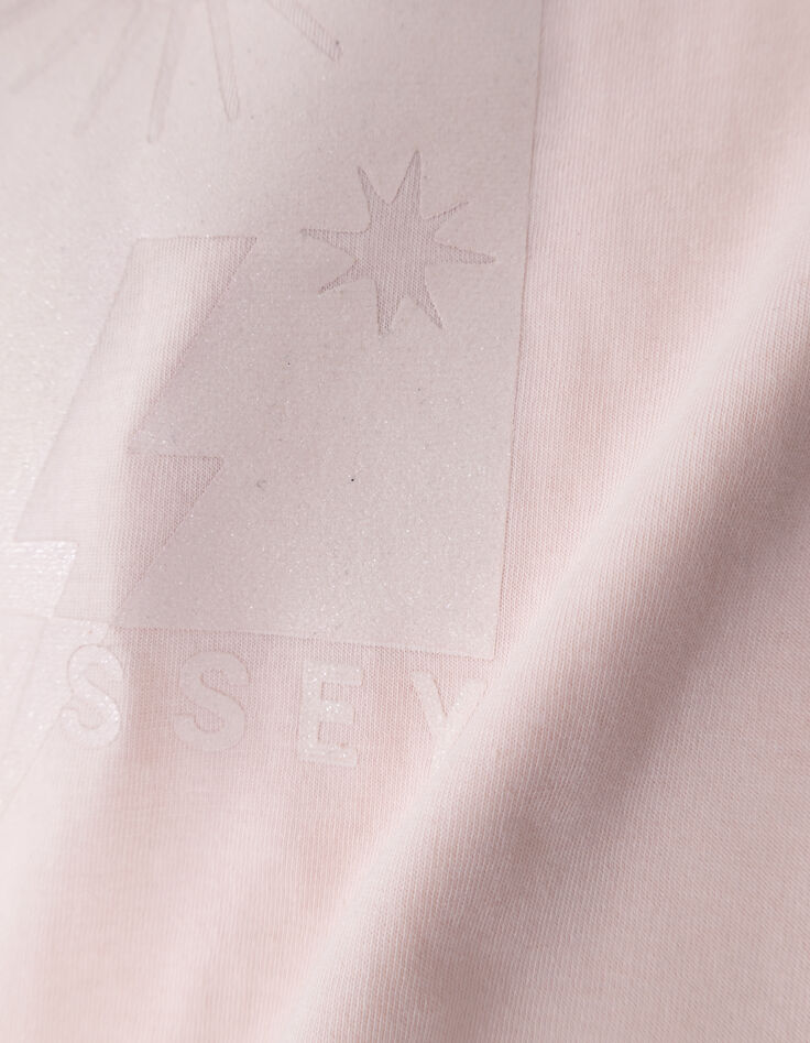 Rosa Mädchen-T-Shirt mit Glitzermotiven und Nieten-10