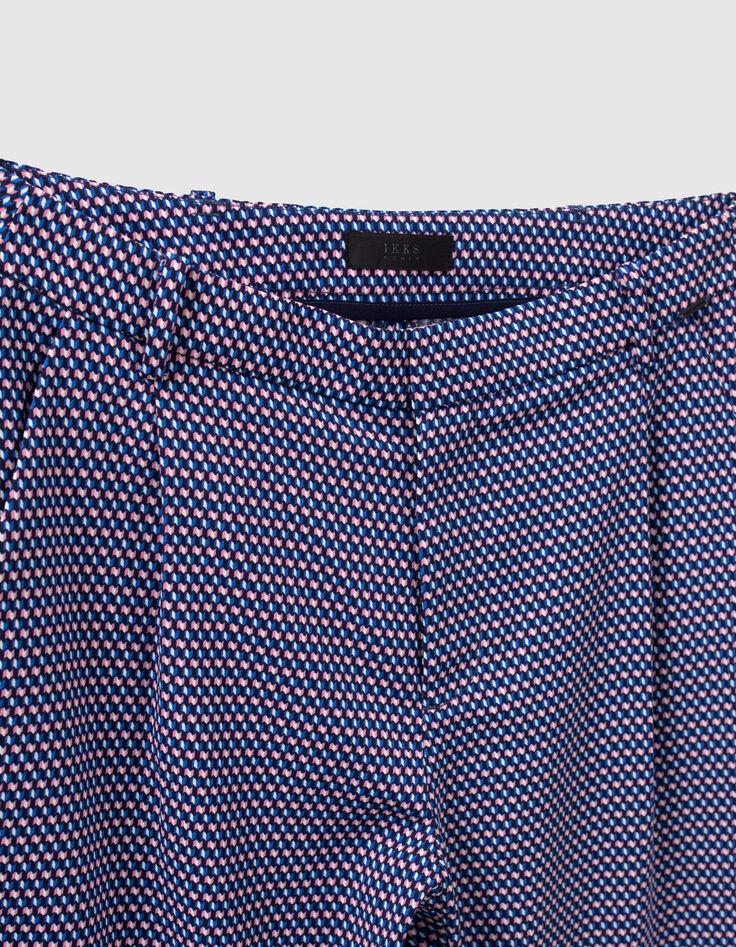 Pantalon blanc LENZING&trade; ECOVERO&trade; imprim&eacute; optique Femme-5