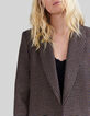 Women&rsquo;s sesame coat with houndstooth colours-4