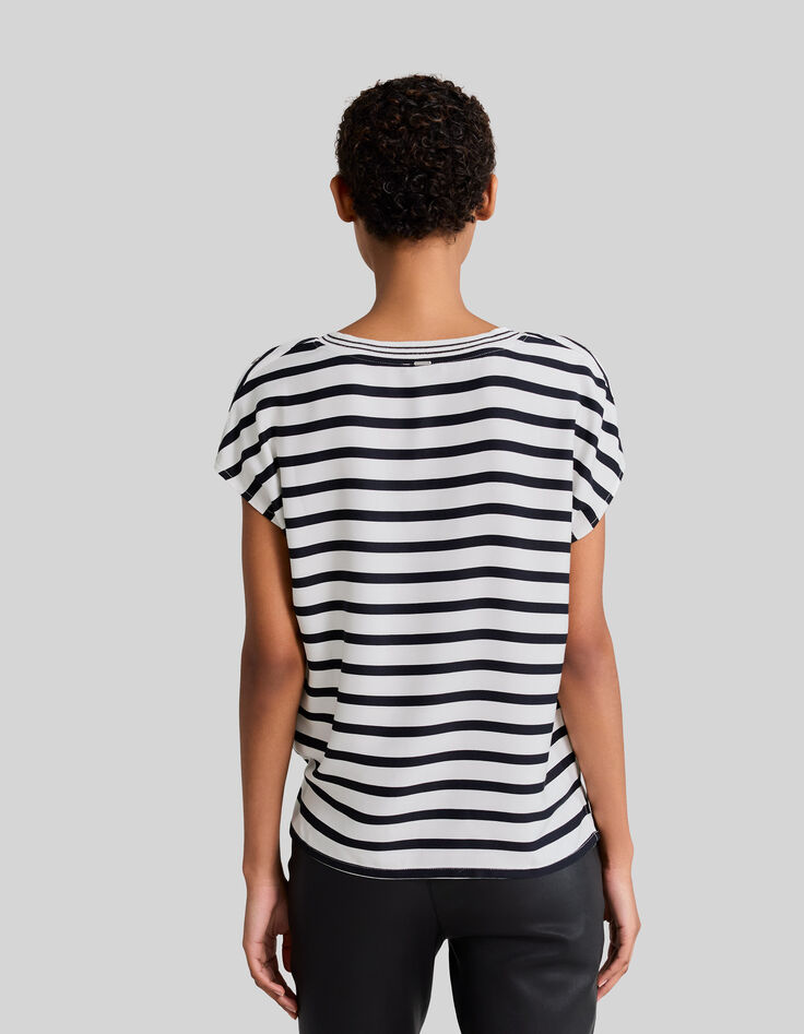 Cremewei&szlig;es Damen-Matrosentop LENZING&trade; ECOVERO&trade; mit Wappen-3