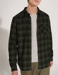 Camisa REGULAR caqui cuadros Hombre-2