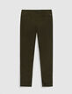 Heren kaki katoenen en linnen chino broek-7