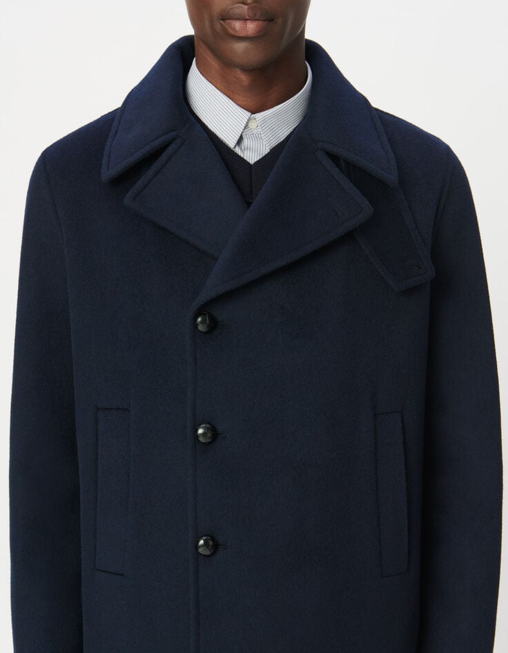 Heren peacoat van marineblauwe wol-4 Heren peacoat van marineblauwe wol-4