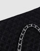 Women's 111 black quilted lambskin clutch bag-3