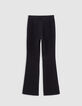Pantalon FLARE noir avec plis-nervures fille-4