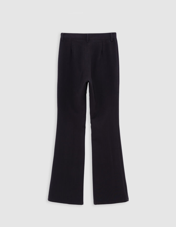 Pantalon FLARE noir avec plis-nervures fille-4