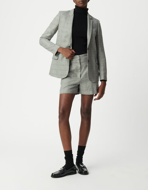 Women's Prince of Wales grey suit jacket - IKKS