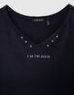 Tee-shirt tunisien navy couronne relief dos fille-4