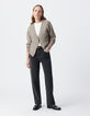 Cardigan sésame tricot Femme-1