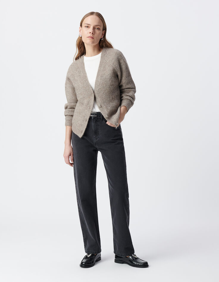 Cardigan sésame tricot Femme-1