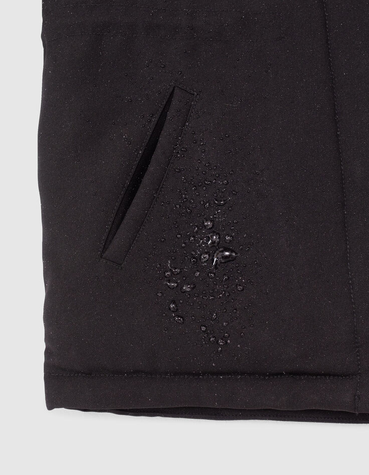 Parka 2 en 1 negra lentejuelas chaqueta acolchada niña-6