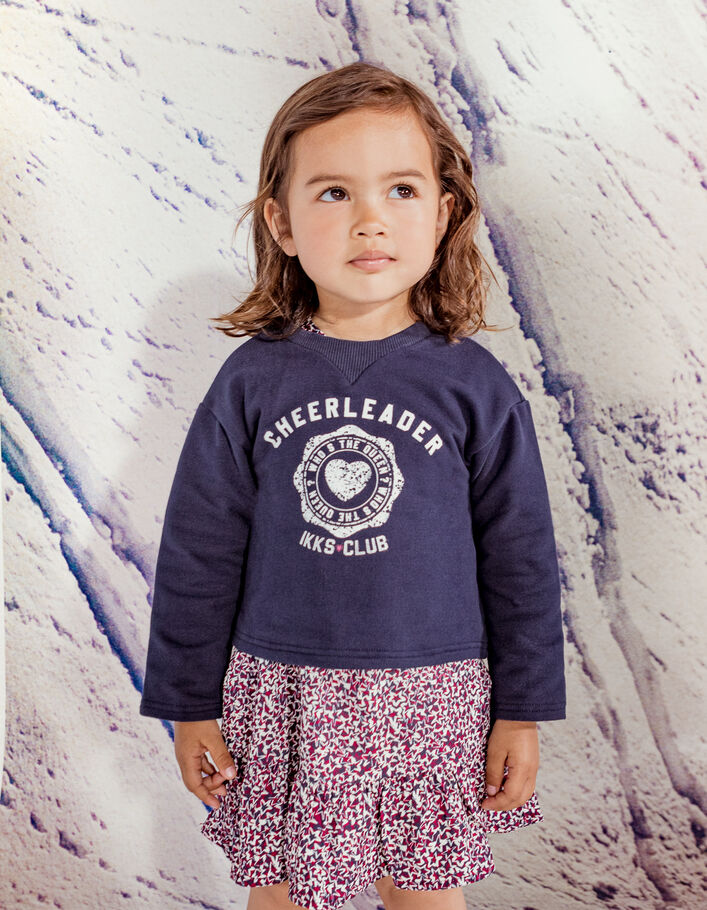 Baby girls’ 2-in-1 star print dress with sweatshirt-2