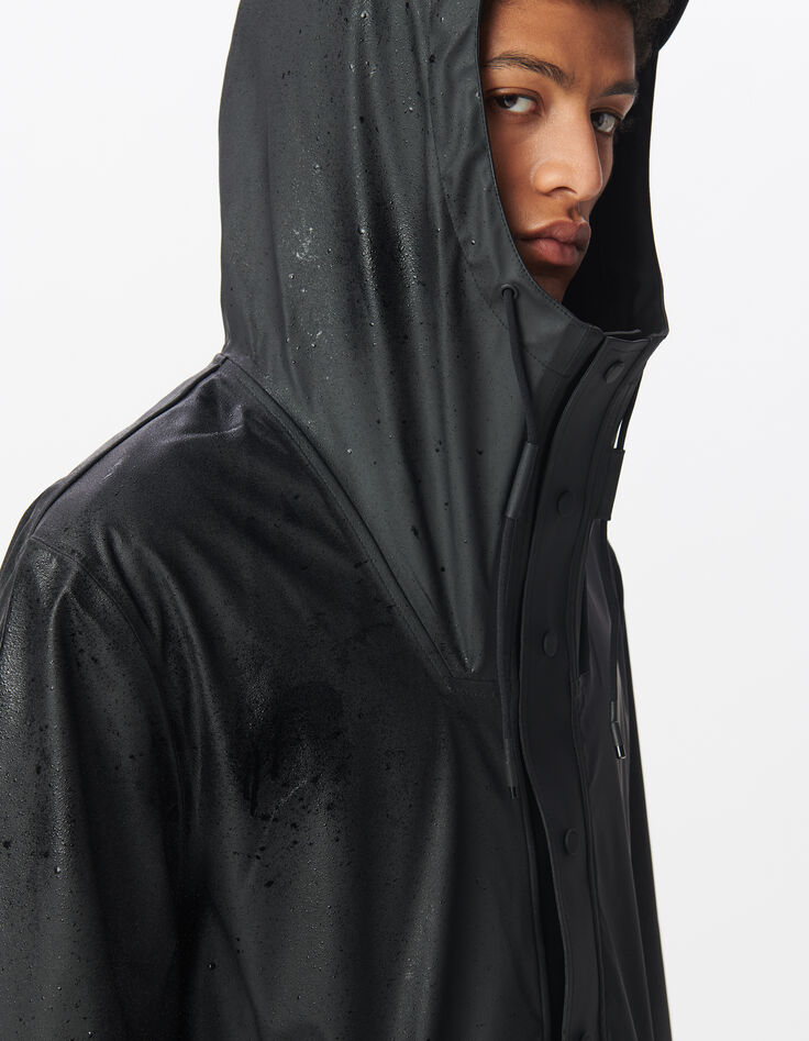 Parka negra nailon goma capucha hombre-4