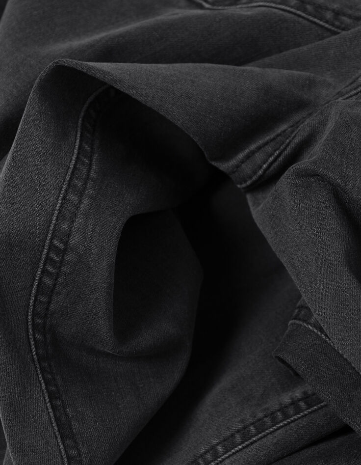 Grijze slim jeans met hoge taille en studdetail Nina Dames-9