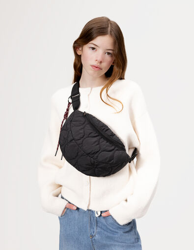 Girls’ black quilted waist bag - IKKS