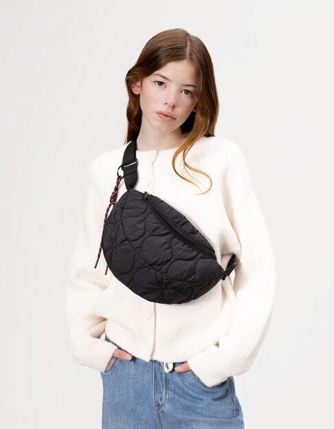 Girls’ black quilted waist bag - IKKS