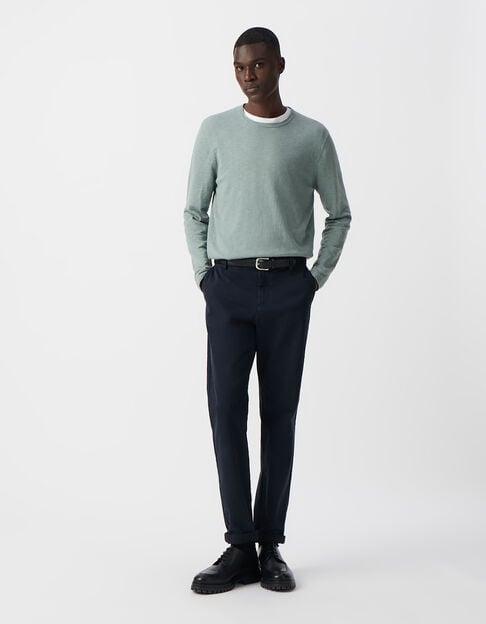 Pantalon chino SLIM bleu marine Homme - IKKS