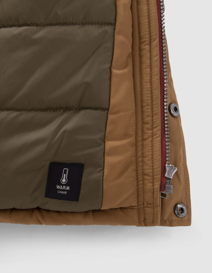 Camel gevoerde parka nylon en fluweel jongens-6