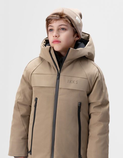 Schwarzer 2-in-1-Jungenparka und Steppweste - IKKS
