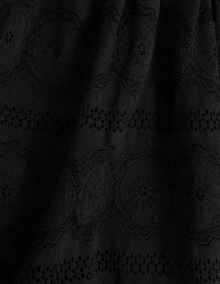 Girl's all-lace black dress-8 Girl's all-lace black dress-8