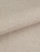 Men's Beige Knitted Sweater with Button-Down Polo Collar-9