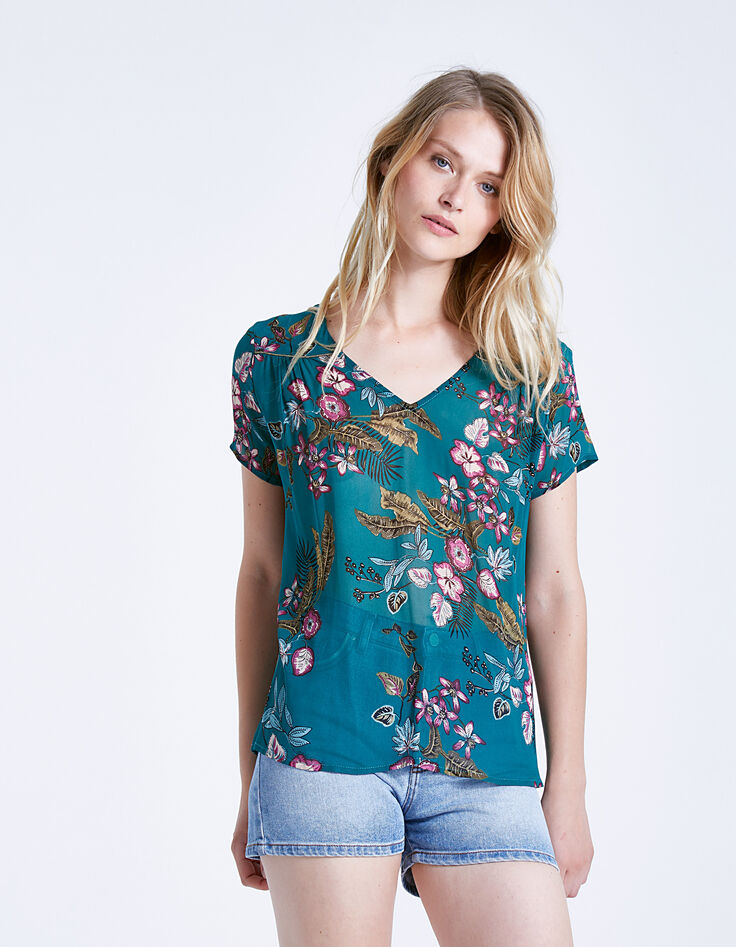 Top floral viscose femme-3 Top floral viscose femme-3