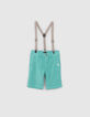 Turquoise bermuda gerestyled chinomodel jongens-1