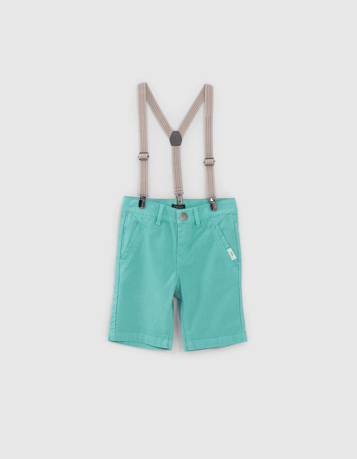 Turquoise bermuda gerestyled chinomodel jongens-1