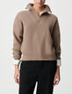 Jersey camionero beige punto acanalado mujer-2