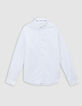Men’s white SLIM shirt with minimalist print-6