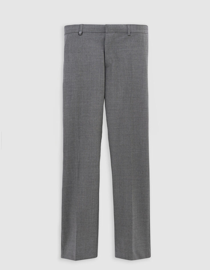 Men&rsquo;s grey wool blend suit trousers-5