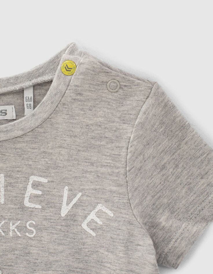 T-Shirt mit Basketball- und Blätterprint für Babyjungen -5 T-Shirt mit Basketball- und Blätterprint für Babyjungen -5