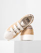 Women’s gold camel No Name Plato Straps trainers-6